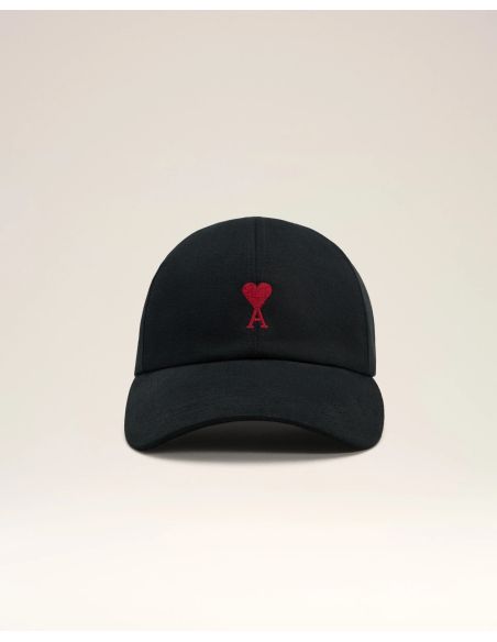 CAP AMI DE COEUR EMBROIDERY COTTON BLACK