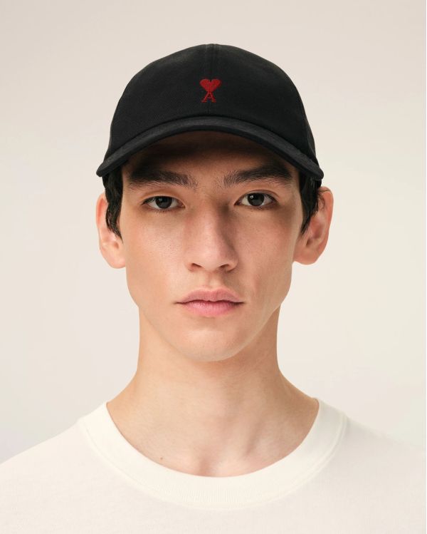 CAP AMI DE COEUR EMBROIDERY COTTON BLACK