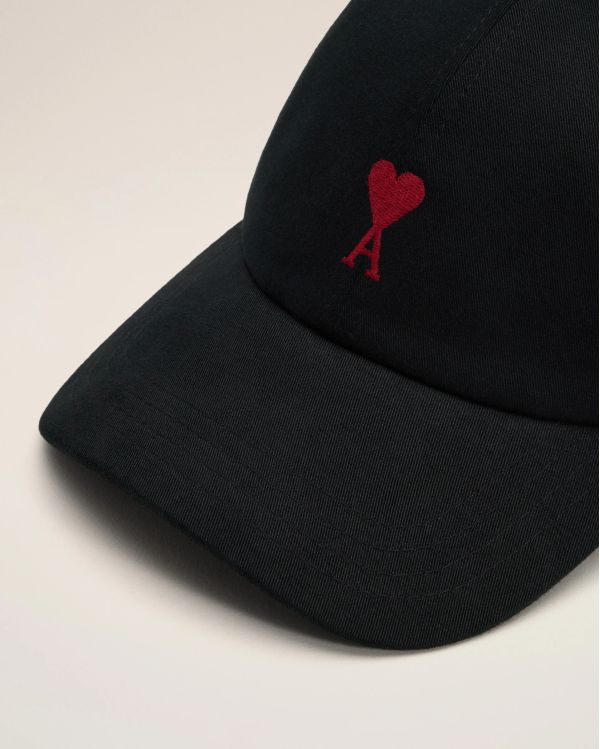 CASQUETTE AMI DE COEUR BRODERIE EN COTON NOIR