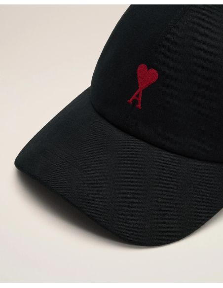 CASQUETTE AMI DE COEUR BRODERIE EN COTON NOIR