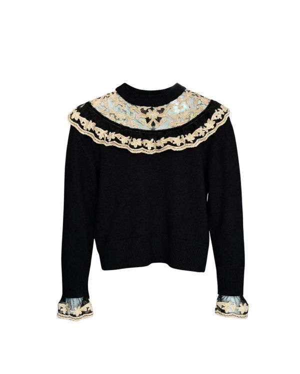 PULL BEA BRODERIE NOIR