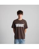 TSHIRT POCHOIR BRUN LAVÉ