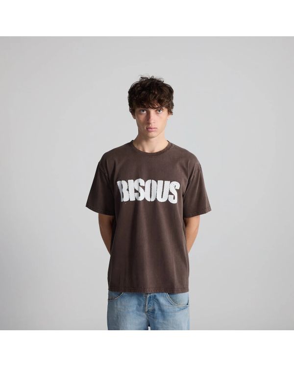 TSHIRT POCHOIR BRUN LAVÉ