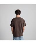 TSHIRT POCHOIR WASHED BROWN