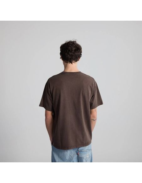 TSHIRT POCHOIR BRUN LAVÉ