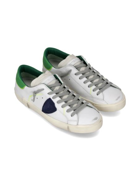 SNEAKERS PRSX HOMME BLANC VERT ET BLEU