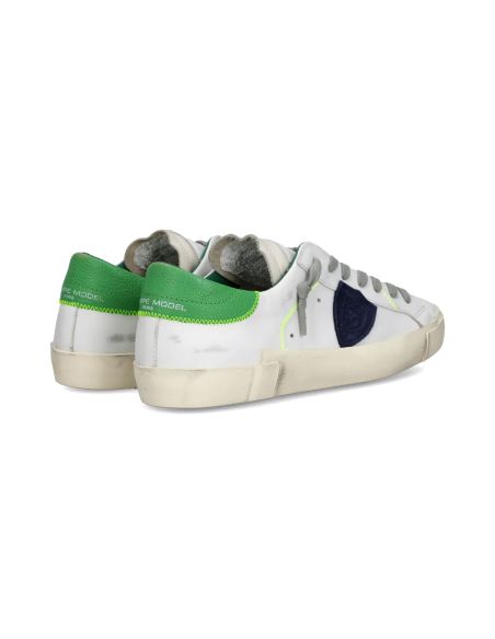 SNEAKERS PRSX HOMME BLANC VERT ET BLEU