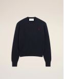 PULL COL ROND AMI DE COEUR EN LAINE MERINOS