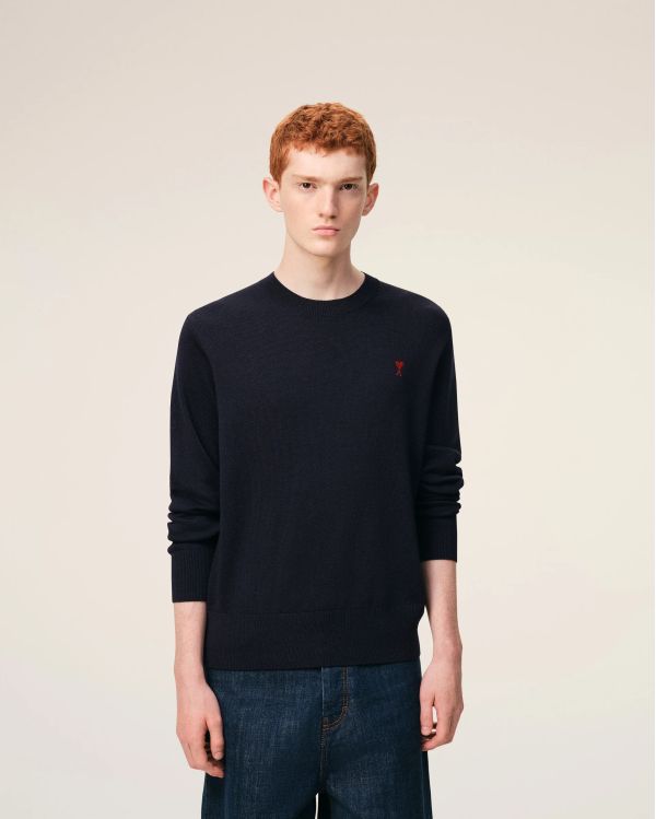 SWEATER ROUND NECK AMI DE COEUR IN MERINO WOOL