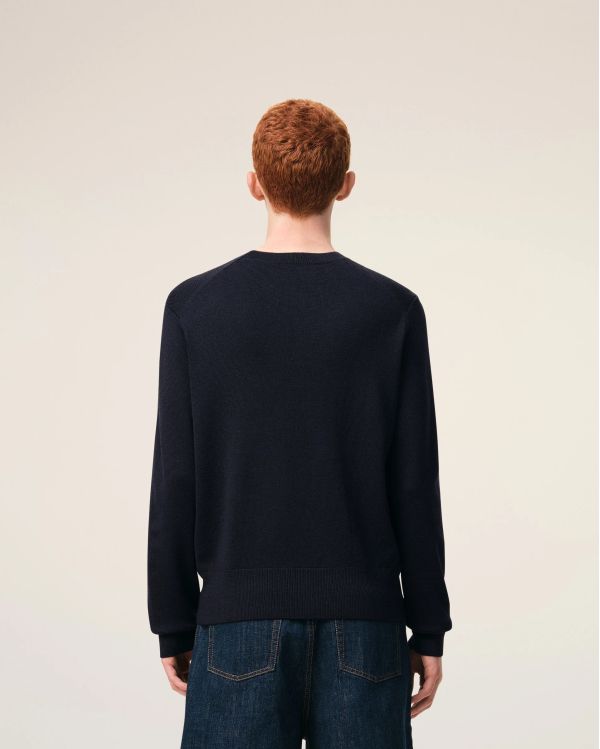 PULL COL ROND AMI DE COEUR EN LAINE MERINOS