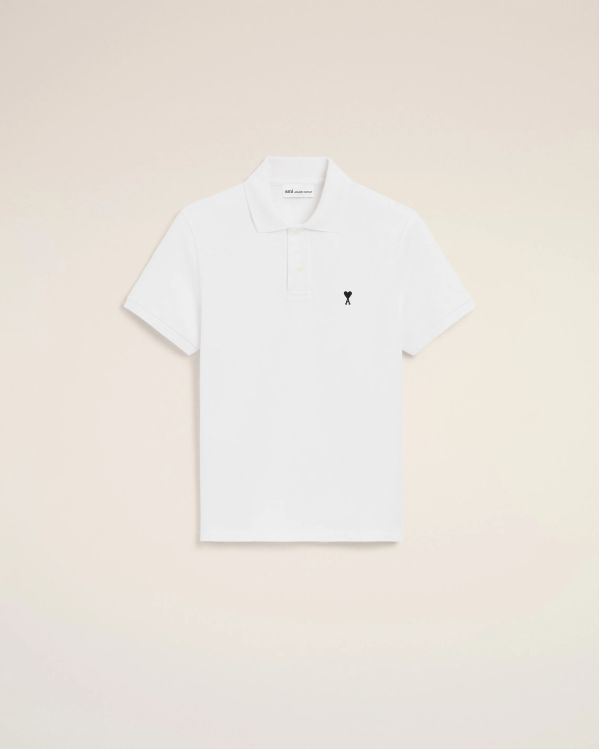 POLO MANCHES COURTES AMI DE COEUR EN COTON BLANC