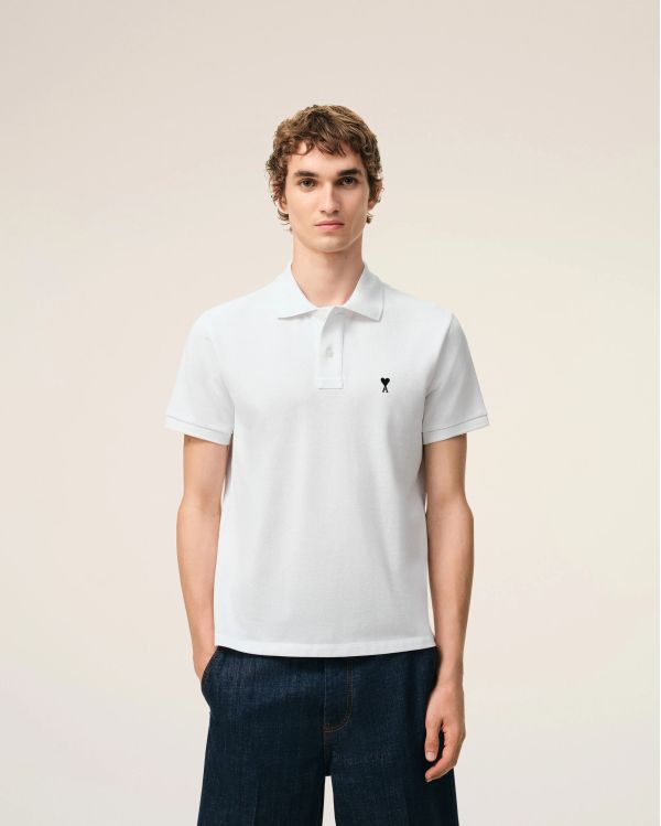 POLO MANCHES COURTES AMI DE COEUR EN COTON BLANC
