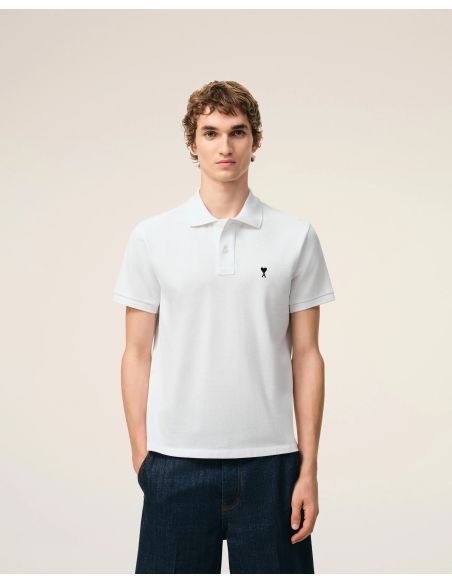 POLO MANCHES COURTES AMI DE COEUR EN COTON BLANC