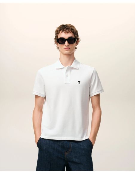 POLO MANCHES COURTES AMI DE COEUR EN COTON BLANC