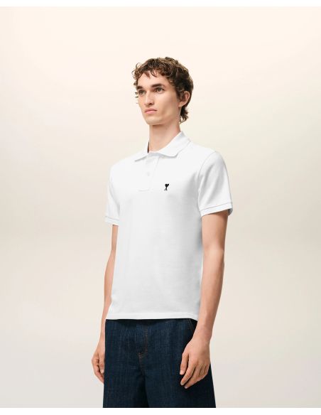 POLO MANCHES COURTES AMI DE COEUR EN COTON BLANC