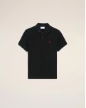 POLO AMI DE COEUR ROUGE EN COTON NOIR