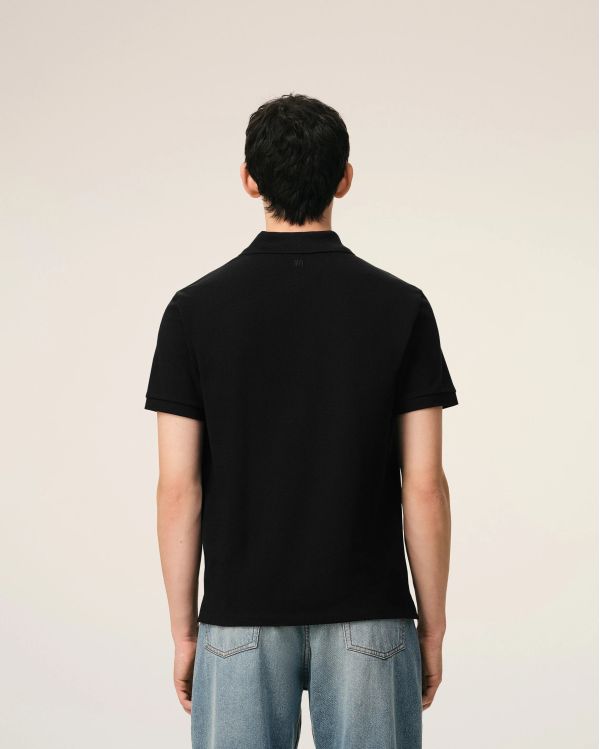 POLO AMI DE COEUR RED IN COTTON BLACK