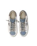 SNEAKERS PRSX FEMME PAILLETÉ BLAN ET BLEU