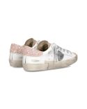 SNEAKERS PRSX FEMME PAILLETÉ BLANC ROSE ET ARGENT