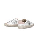PRSX WOMEN SNEAKERS, WHITE, PINK AND SILVER GLITTERY