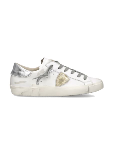 SNEAKERS PRSX FEMME BLANC ET ARGENT METALLISE