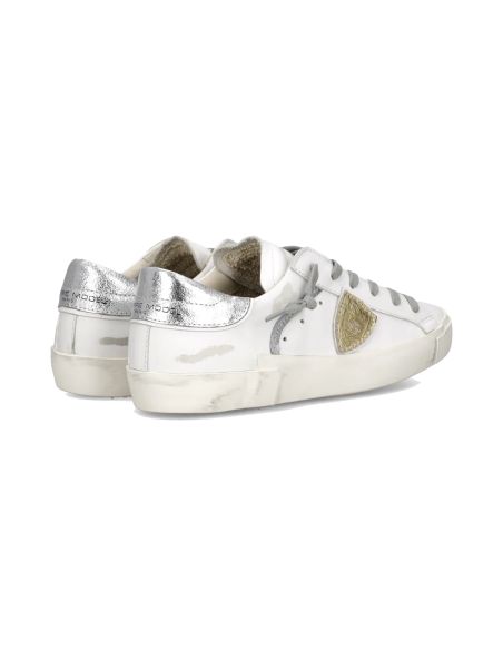SNEAKERS PRSX FEMME BLANC ET ARGENT METALLISE