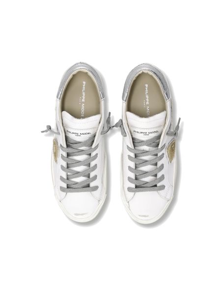 SNEAKERS PRSX FEMME BLANC ET ARGENT METALLISE