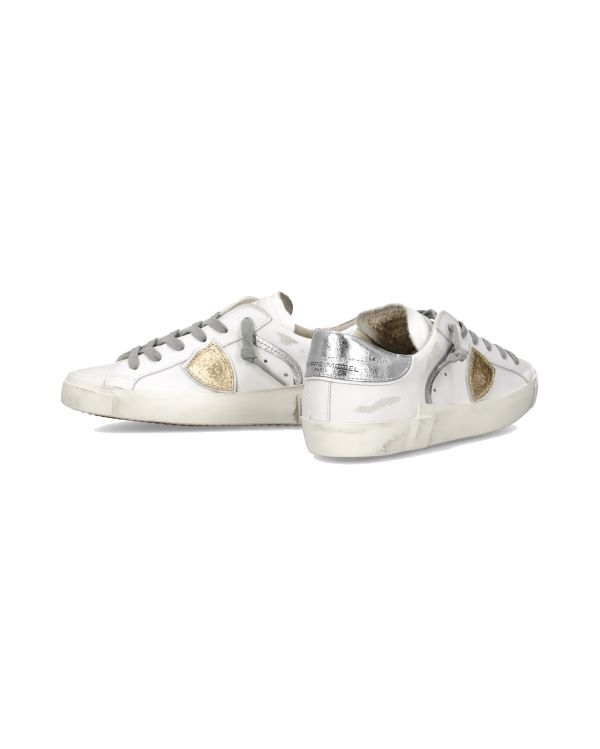 SNEAKERS PRSX FEMME BLANC ET ARGENT METALLISE