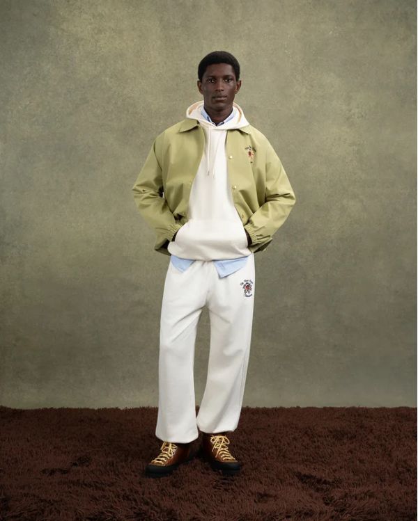 VESTE SLOGAN ROSE VERT OLIVE