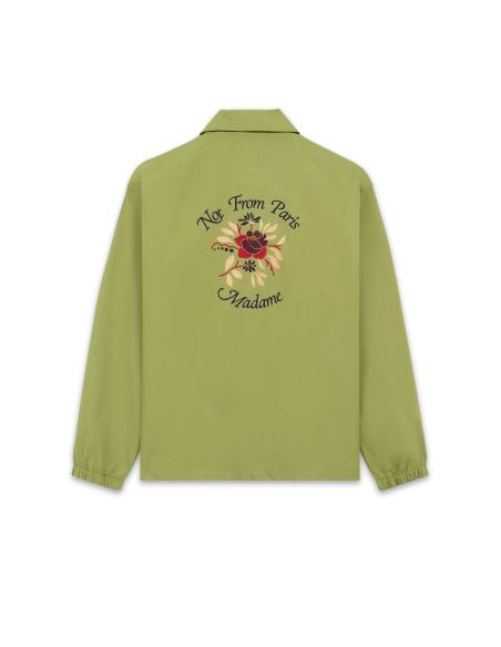 VESTE SLOGAN ROSE VERT OLIVE
