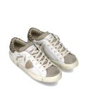 SNEAKERS PRSX FEMME BLANC BOUE ET LEOPARD BEIGE