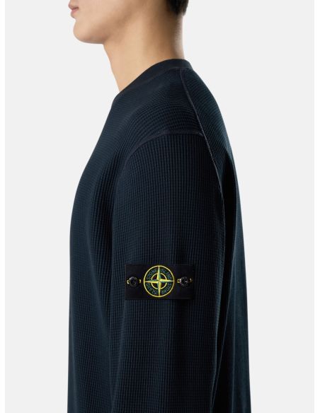 SWEAT GAUFRÉ 6100056 BLEU MARINE