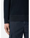 SWEAT GAUFRÉ 6100056 BLEU MARINE