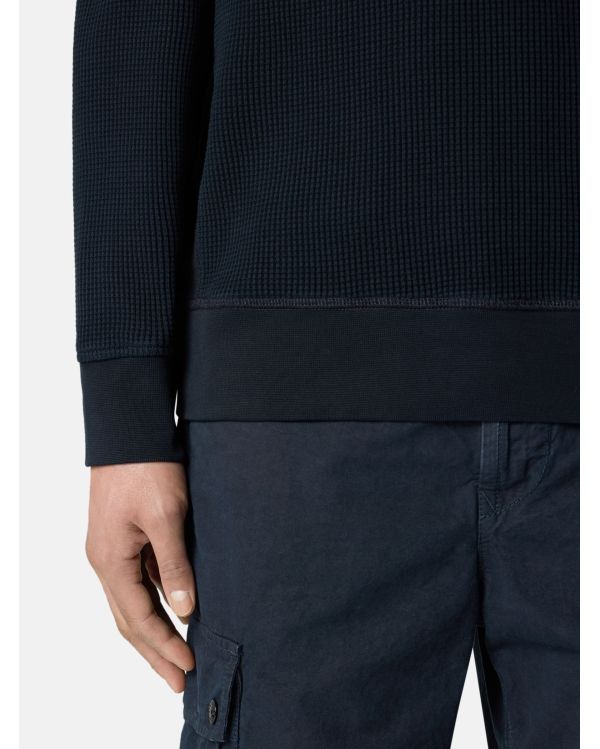 WAFFLE SWEATSHIRT6100056 NAVY