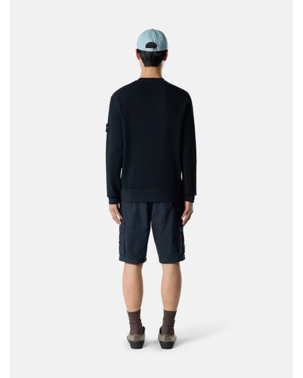 SWEAT GAUFRÉ 6100056 BLEU MARINE 2