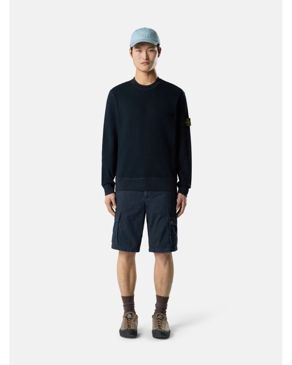 SWEAT GAUFRÉ 6100056 BLEU MARINE