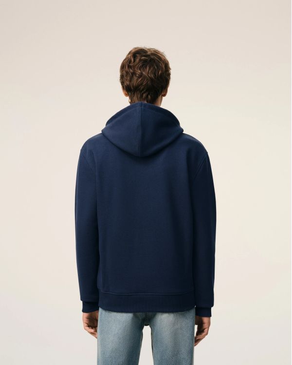 HOODIE ZIPPÉ AMIE DE COEUR ROUGE EN COTON BLEU NUIT