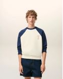 SWEATSHIRT AMI DE COEUR EN COTON BLANC CREME / ENCRE
