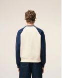 SWEATSHIRT AMI DE COEUR EN COTON BLANC CREME / ENCRE