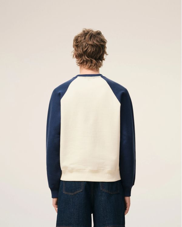 SWEATSHIRT AMI DE COEUR IN COTTON CREAM WHITE / INK