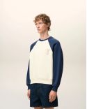 SWEATSHIRT AMI DE COEUR IN COTTON CREAM WHITE / INK