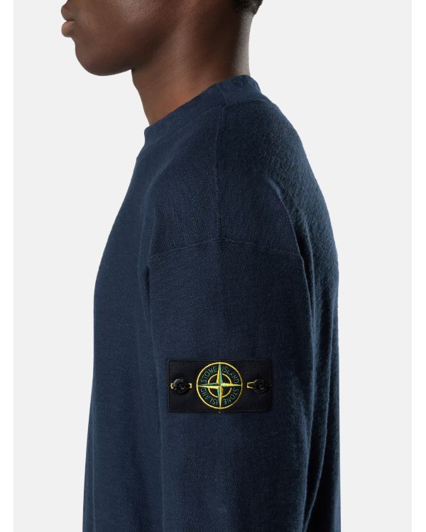 LOOSE CRATER COLLAR SWEATER 5100044 NAVY BLUE