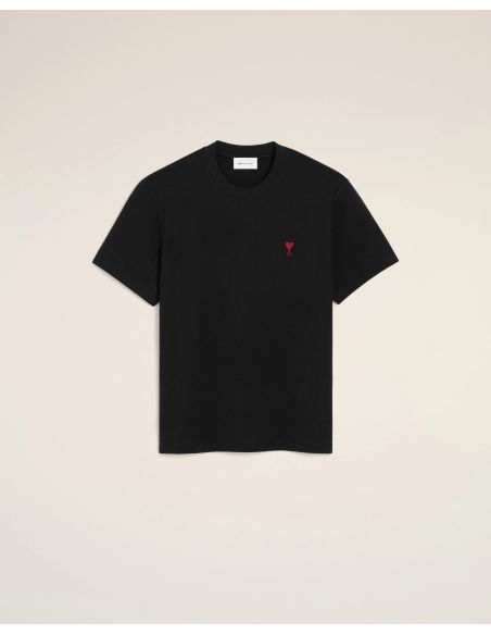 TSHIRT AMI DE COEUR ROUGE EN COTON NOIR
