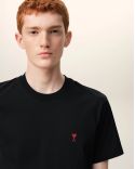 TSHIRT AMI DE COEUR ROUGE EN COTON NOIR