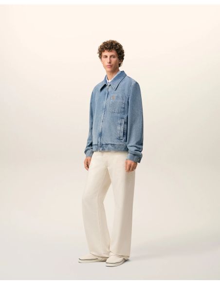 JACKET ZIPPED AMI DE COEUR CONTRASTED IN COTTON USED BLUE