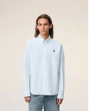 SHIRT OXFORD AMI DE COEUR IN COTTON SKY BLUE / NATURAL WHITE