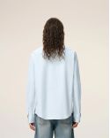 CHEMISE OXFORD AMI DE COEUR EN COTON BLEU CIEL / BLANC NATUREL