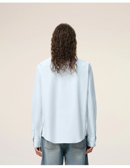 CHEMISE OXFORD AMI DE COEUR EN COTON BLEU CIEL / BLANC NATUREL