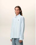 SHIRT OXFORD AMI DE COEUR IN COTTON SKY BLUE / NATURAL WHITE