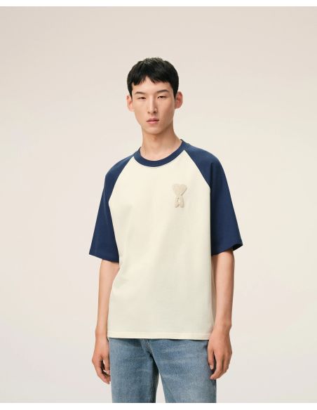 TSHIRT AMI DE COEUR IN COTTON CREAM WHITE / INK